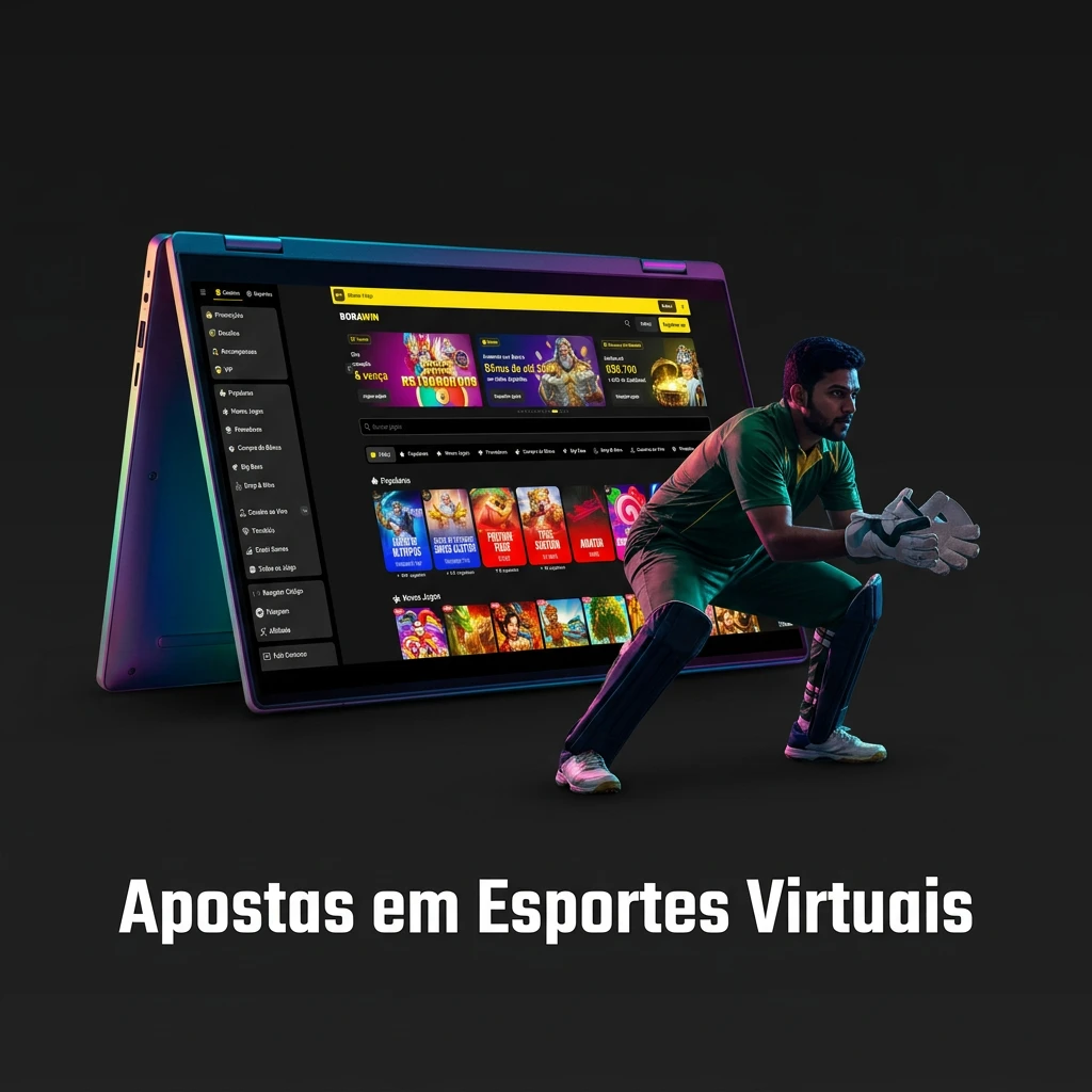 Apostas em esportes virtuais no BoraWin Brasil: futebol digital, galgos, automobilismo e cavalos.