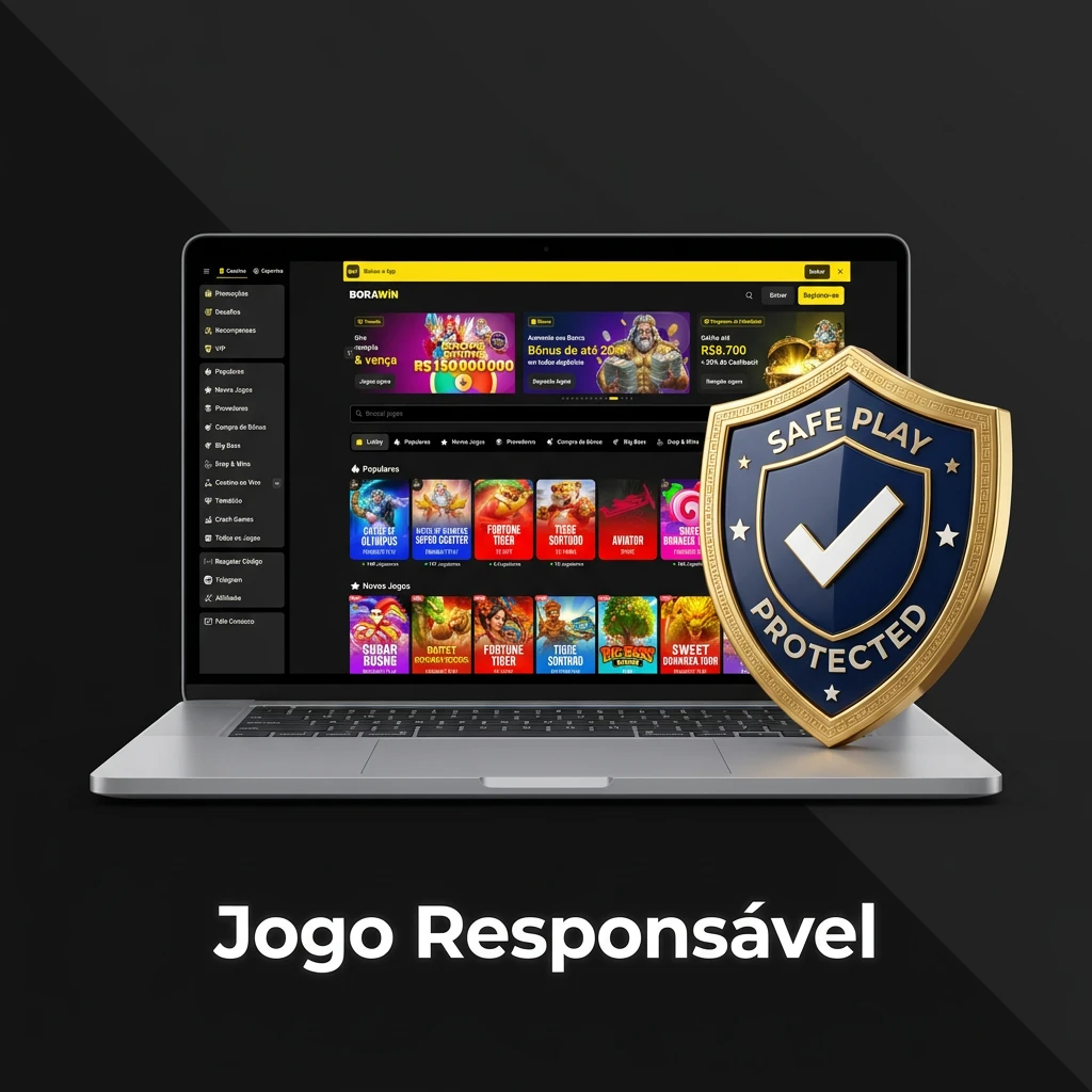Jogo Responsável BoraWin: proteção mental e financeira com limites de depósito, autoexclusão e restrição a menores.