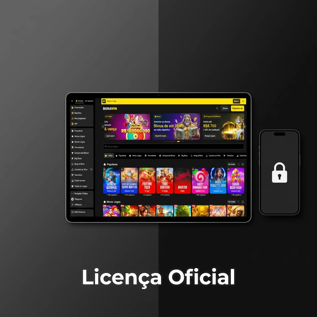 Selo de Licença Oficial da Curaçao eGaming para operações de apostas e cassino do BoraWin bet.