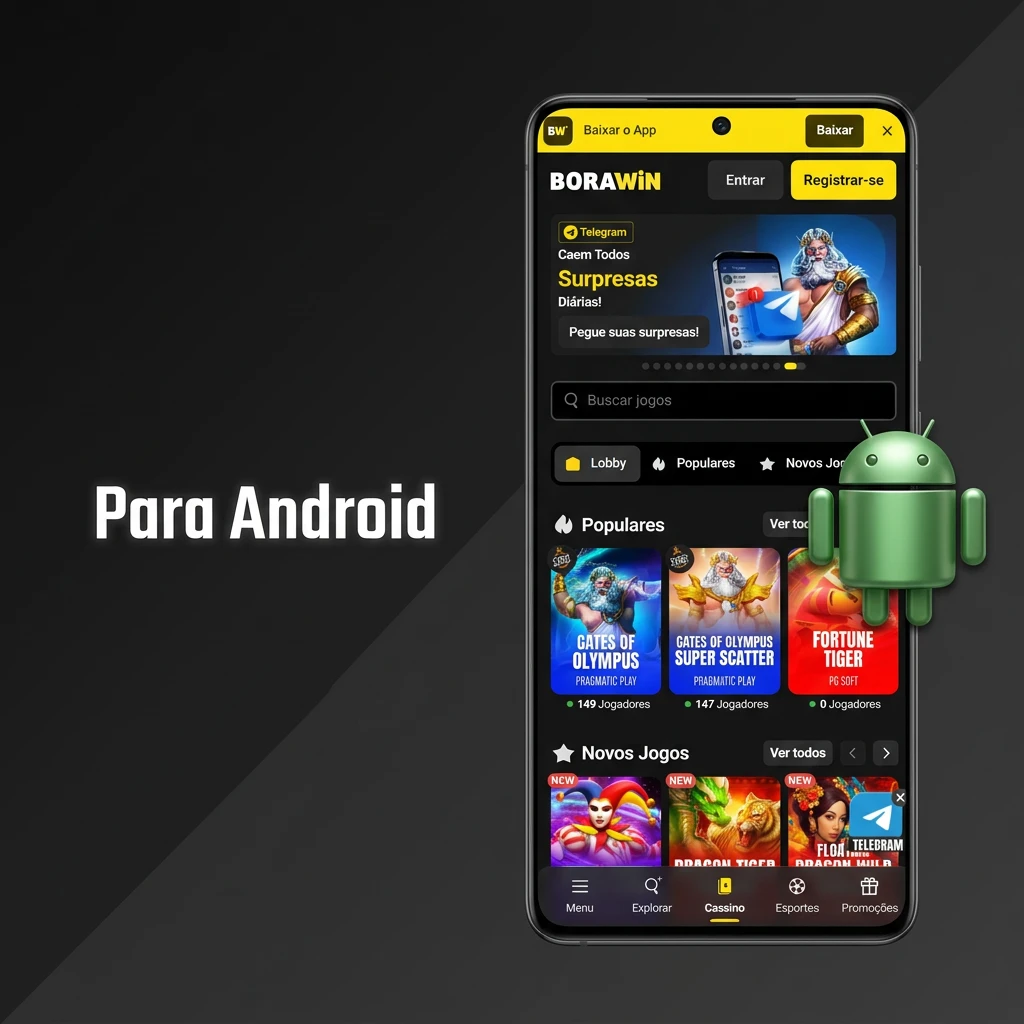 Guia de 5 passos no Android para permitir fontes desconhecidas, baixar o APK oficial, instalar e acessar o app.