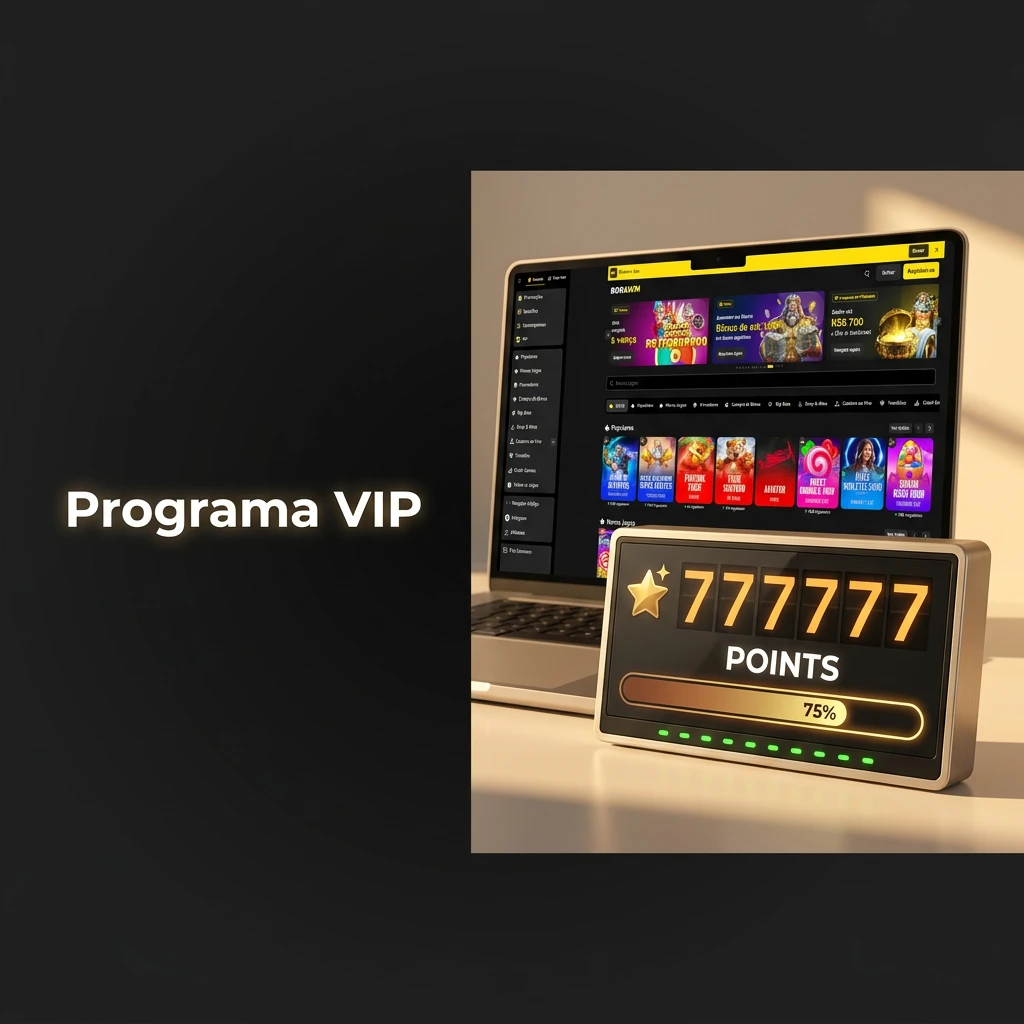 Programa VIP BoraWin: troque pontos por cashback, limites de saque maiores e gerente de conta dedicado.