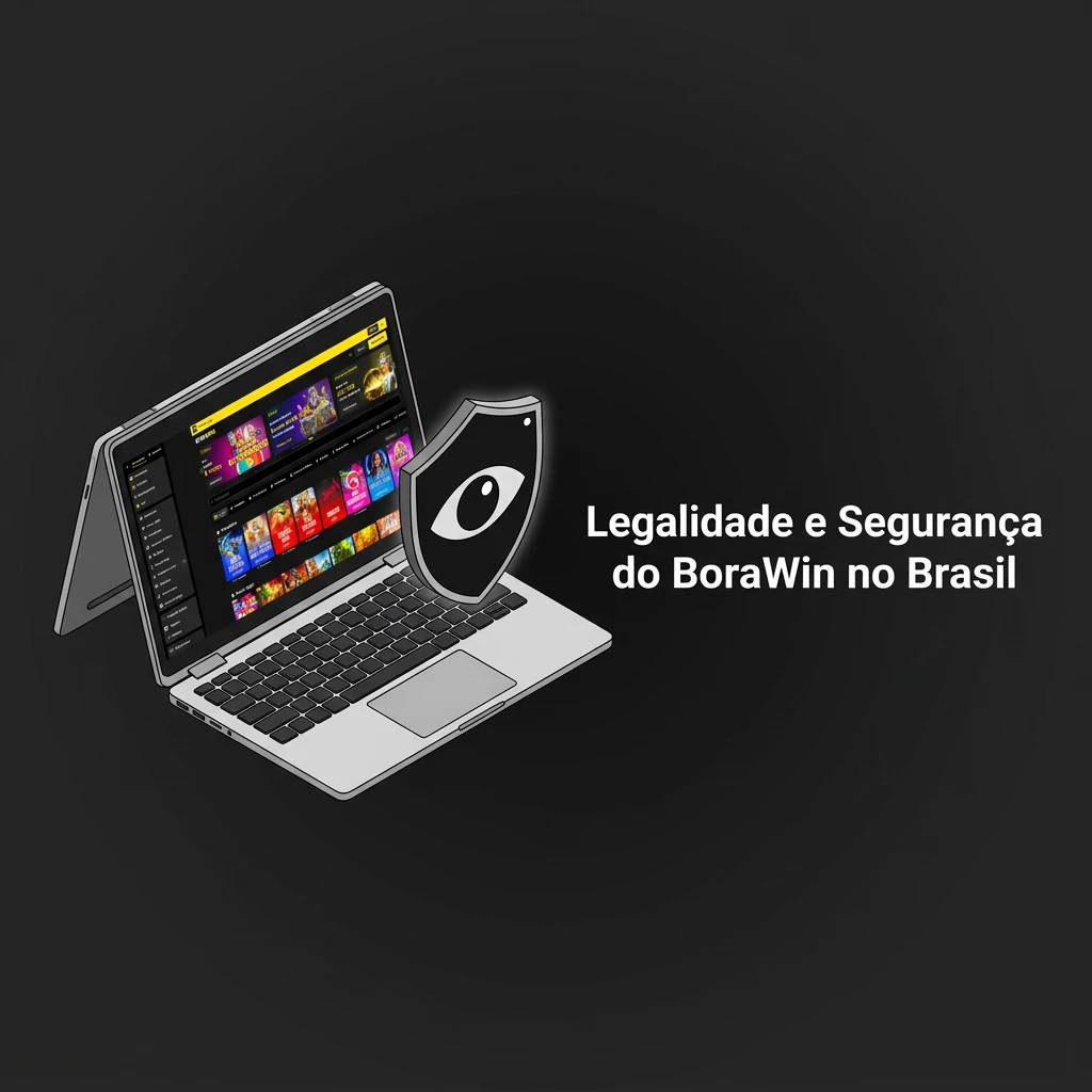 Imagem ilustrando a legalidade e segurança do BoraWin no Brasil, com foco em proteção de dados e licença de Curaçao.