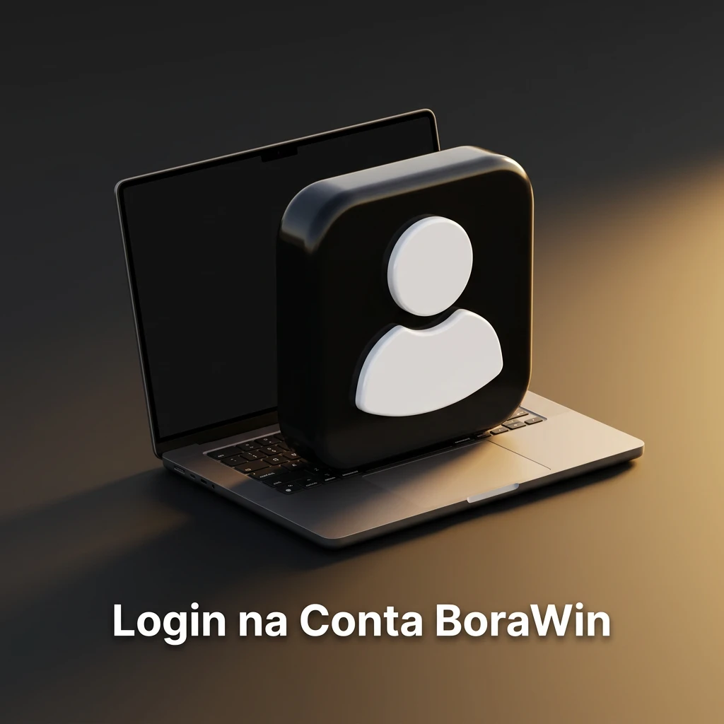 Tela de login da conta BoraWin, exibindo campos para inserir e-mail, senha e botão de acesso.