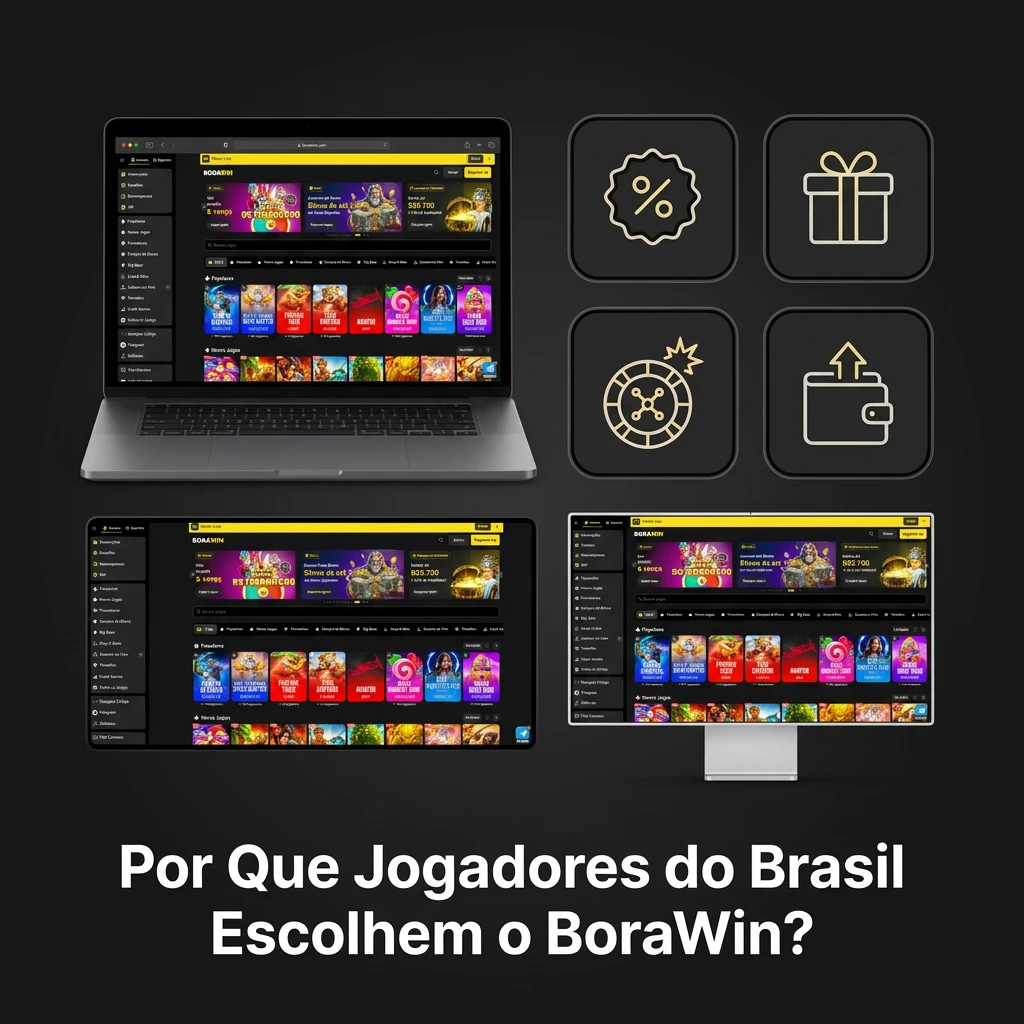 Vantagens do BoraWin no Brasil: Pix rápido, suporte em português, jogos adaptados, saldo em BRL e site otimizado.