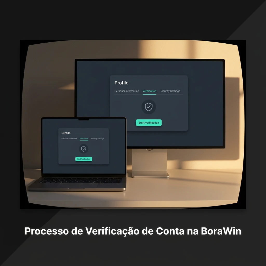 5 passos para o processo de verificação de conta na BoraWin, incluindo envio de documentos e comprovante de endereço.
