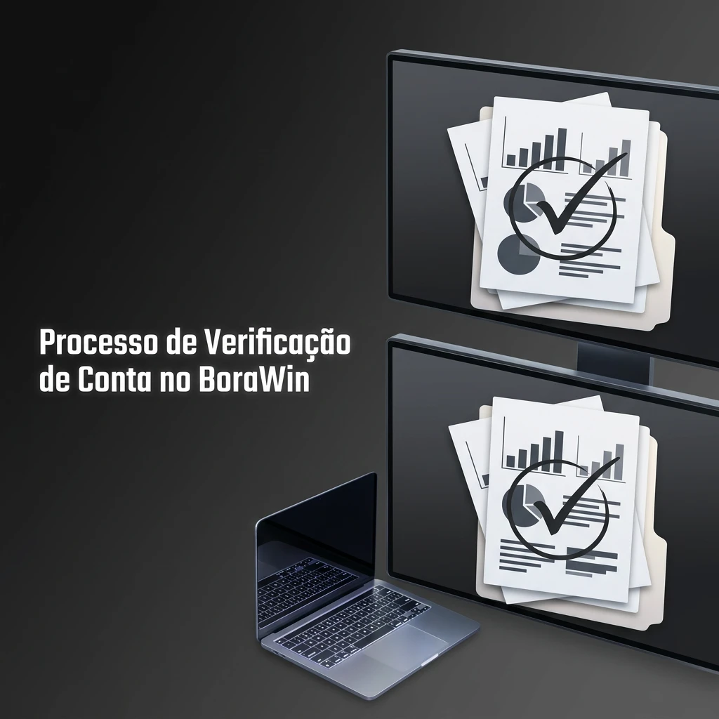 Guia de 5 passos para verificação de conta no BoraWin, incluindo envio de documentos e comprovante de moradia.