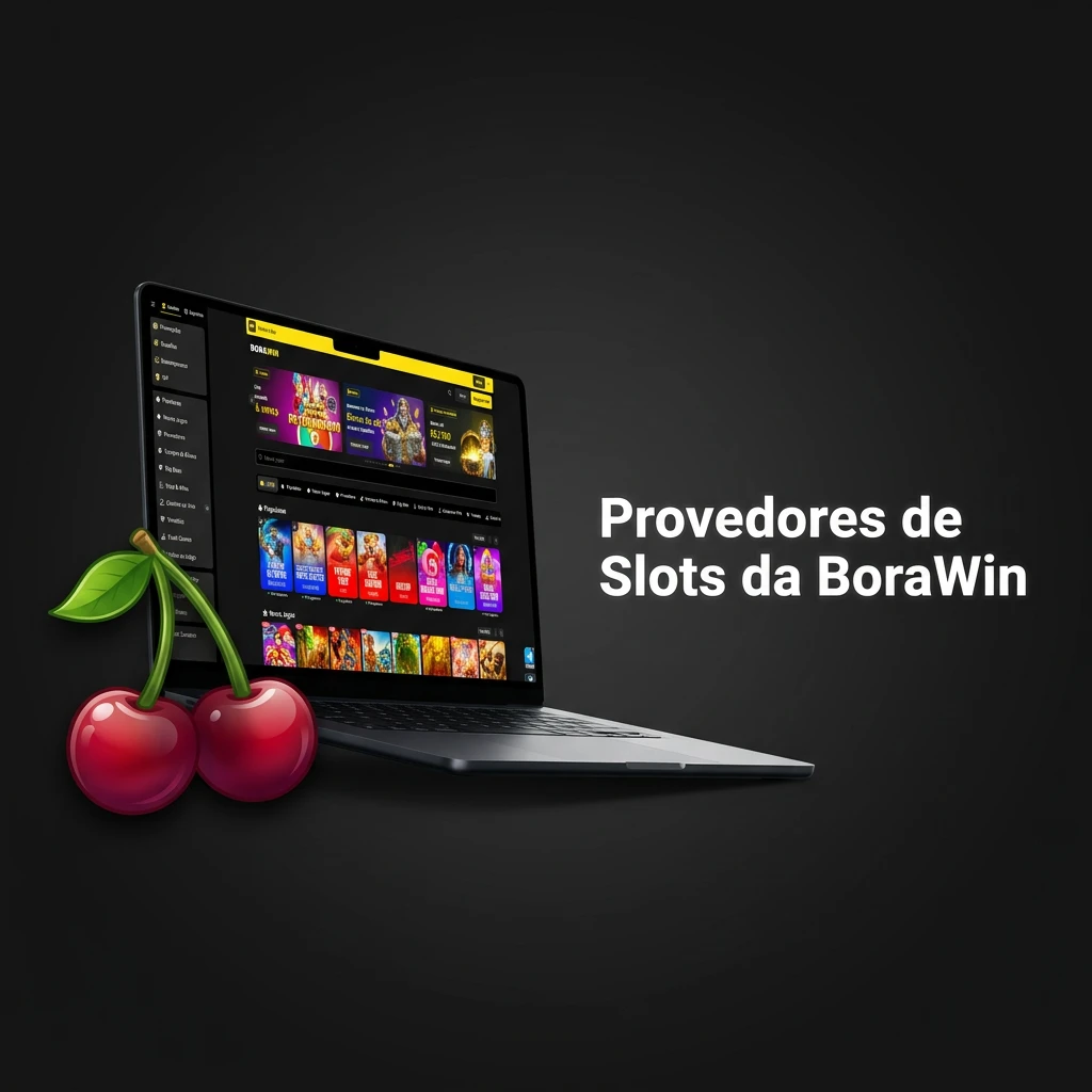 Principais provedores de slots da BoraWin, incluindo Pragmatic Play, PG Soft e NetEnt.